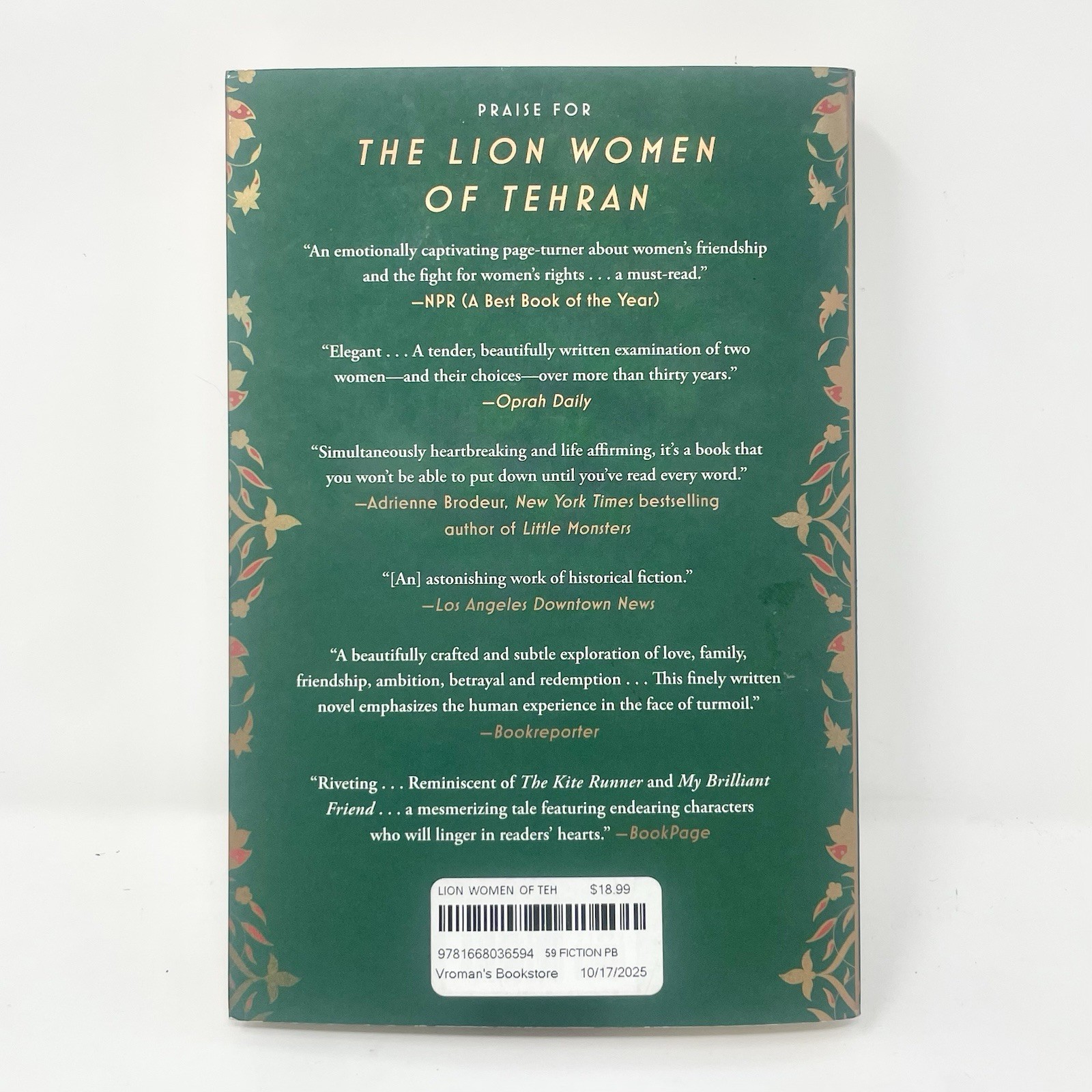 Lion Women of Tehran by Marjan Kamali (2025, Trade Paperback)