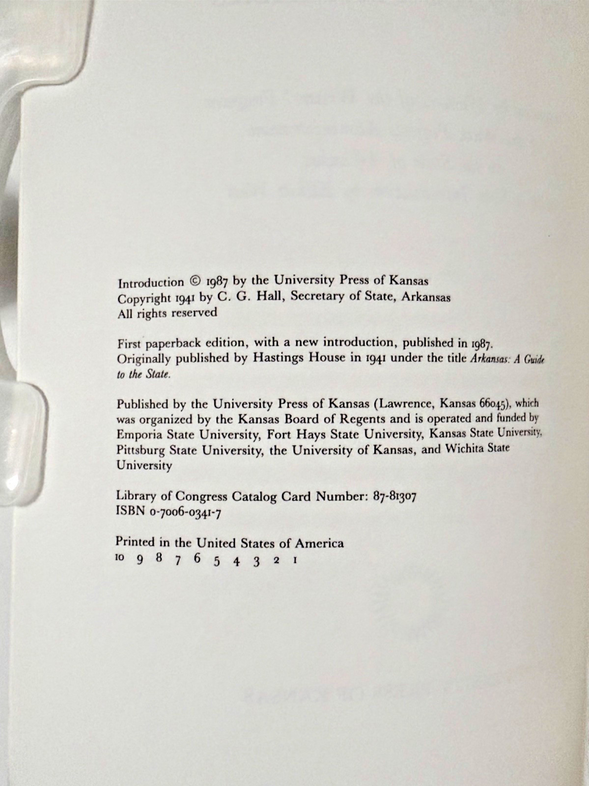 The WPA Guide to 1930s Arkansas by Workers of the Writers‘ Program 1987 PB