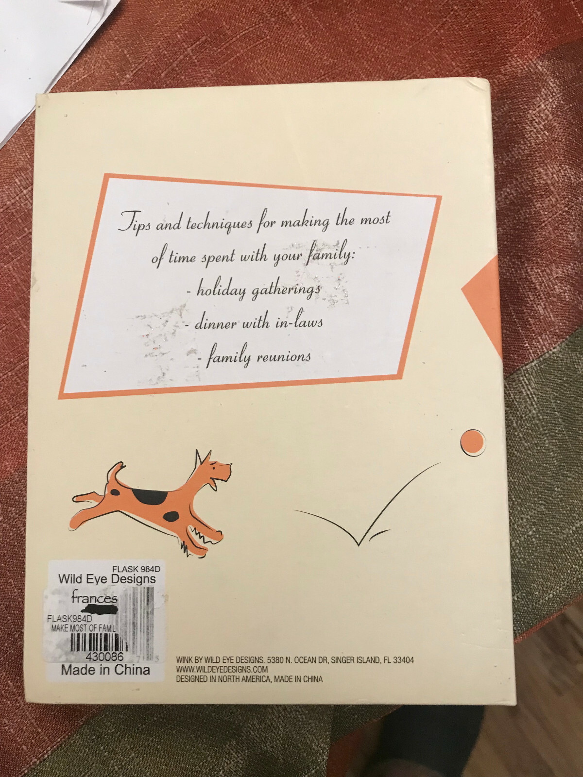 Wink Book Flask „Make the most of Family Time“ 7oz