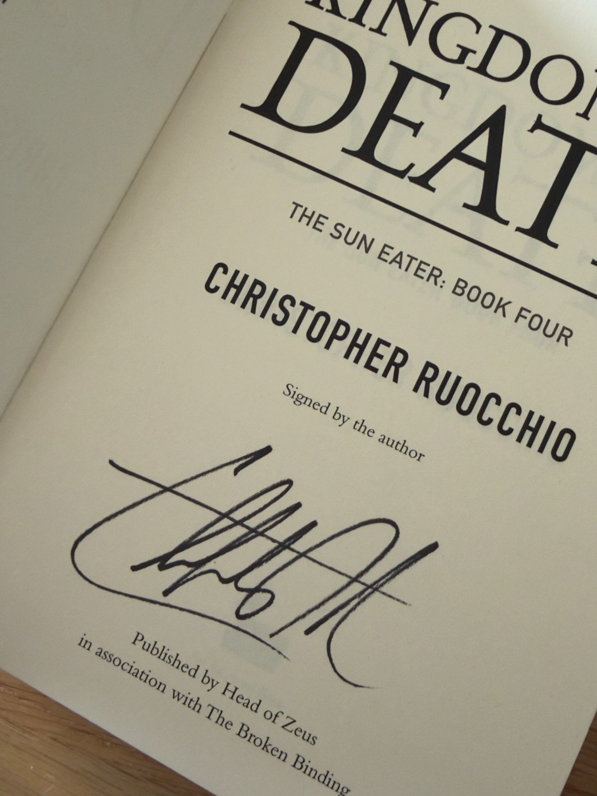 The Sun Eater Series SIGNED by Christopher Ruocchio Broken Binding Hardcovers