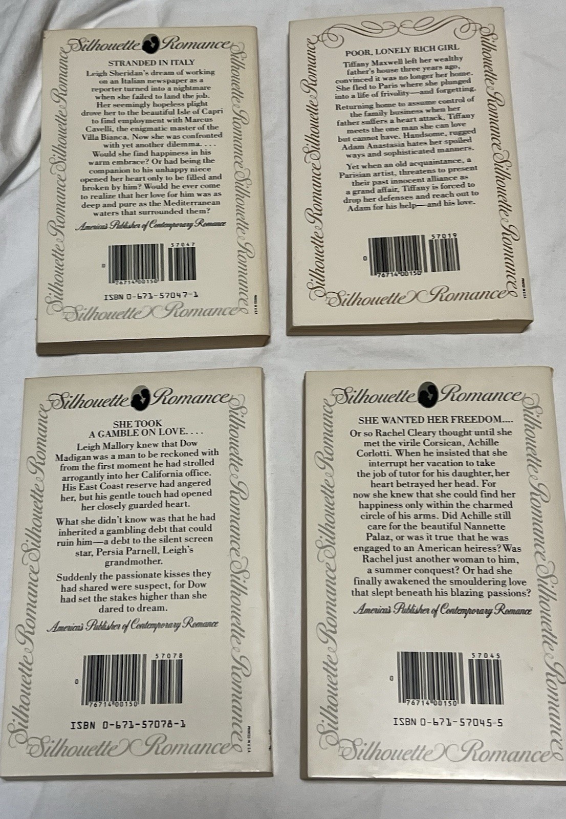 Lot Of 15 Silhouette Vintage Romance Books Desire 1980s