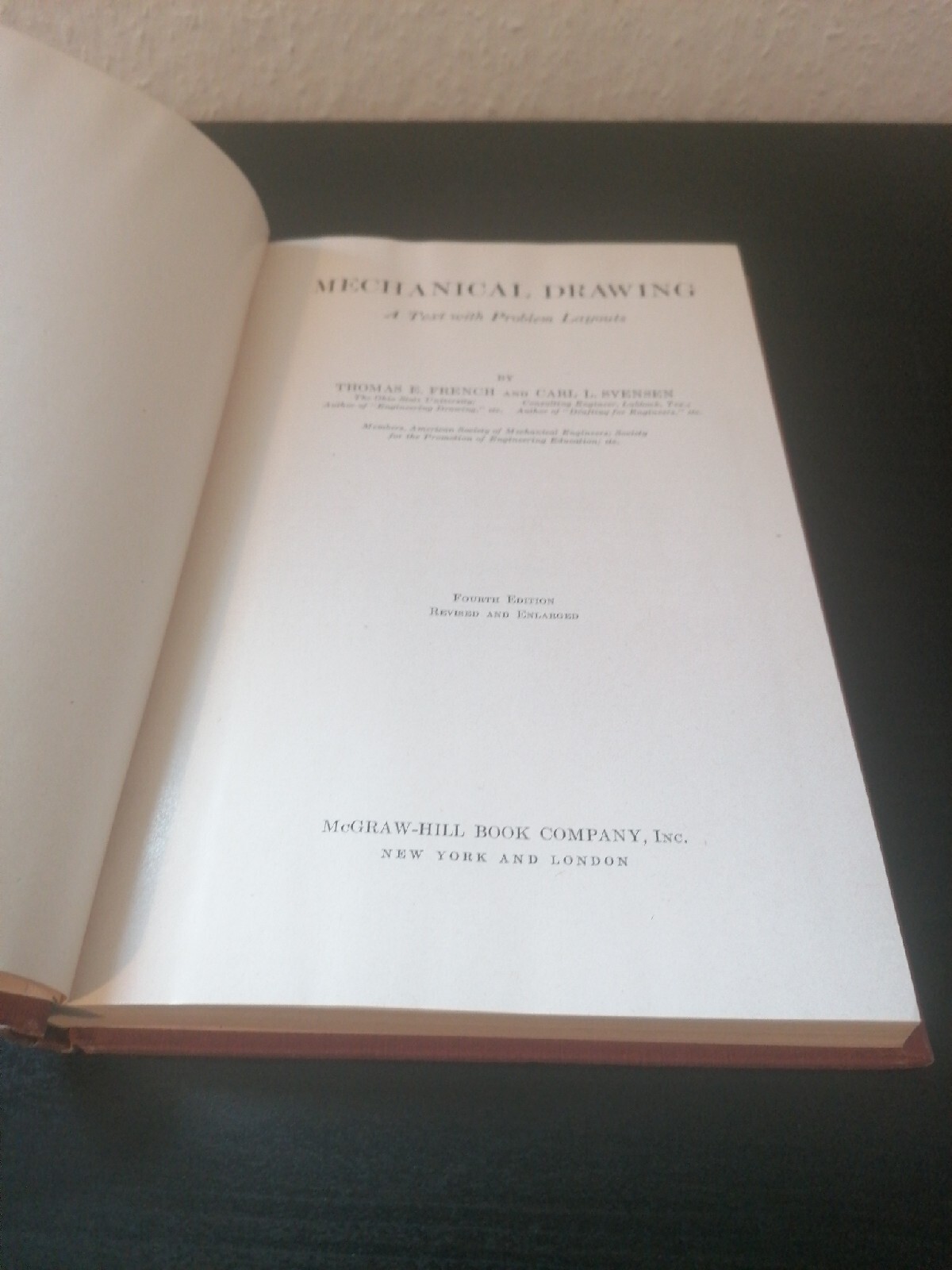 Mechanical Drawing, A Text with Problem Layouts By French and Svensen
