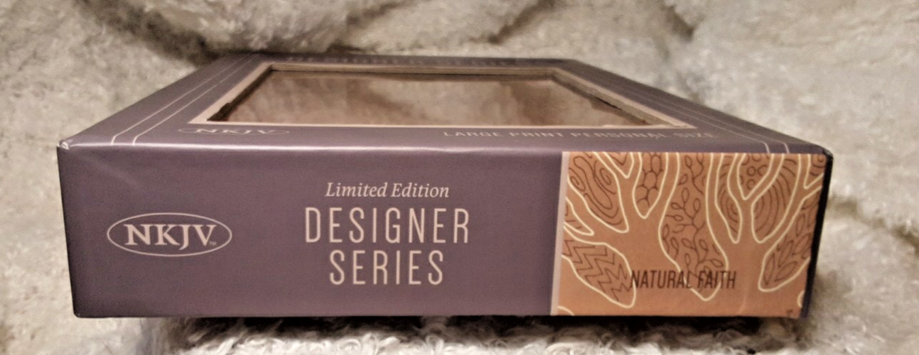 NKJV Bible Large Print Personal Reference Designer Series Natural Faith NIB