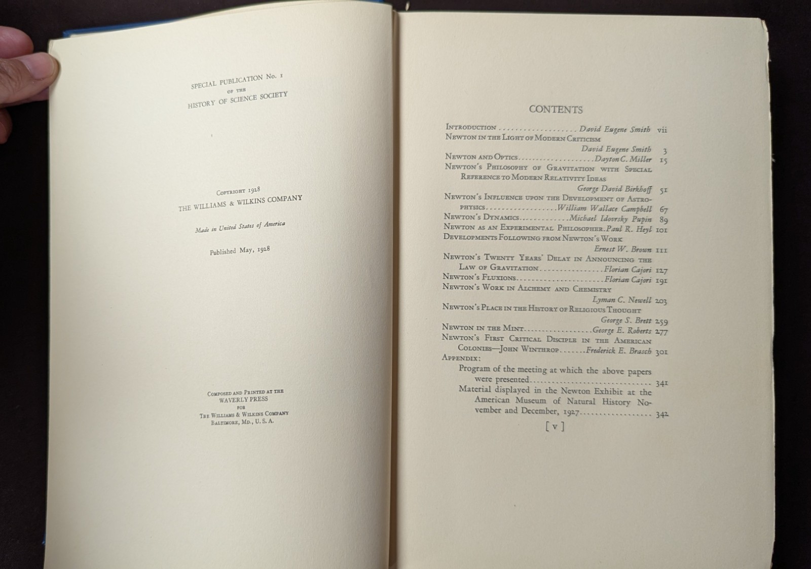 Sir Isaac Newton 1727-1927: A Bicentenary Evaluation of His Work 1928