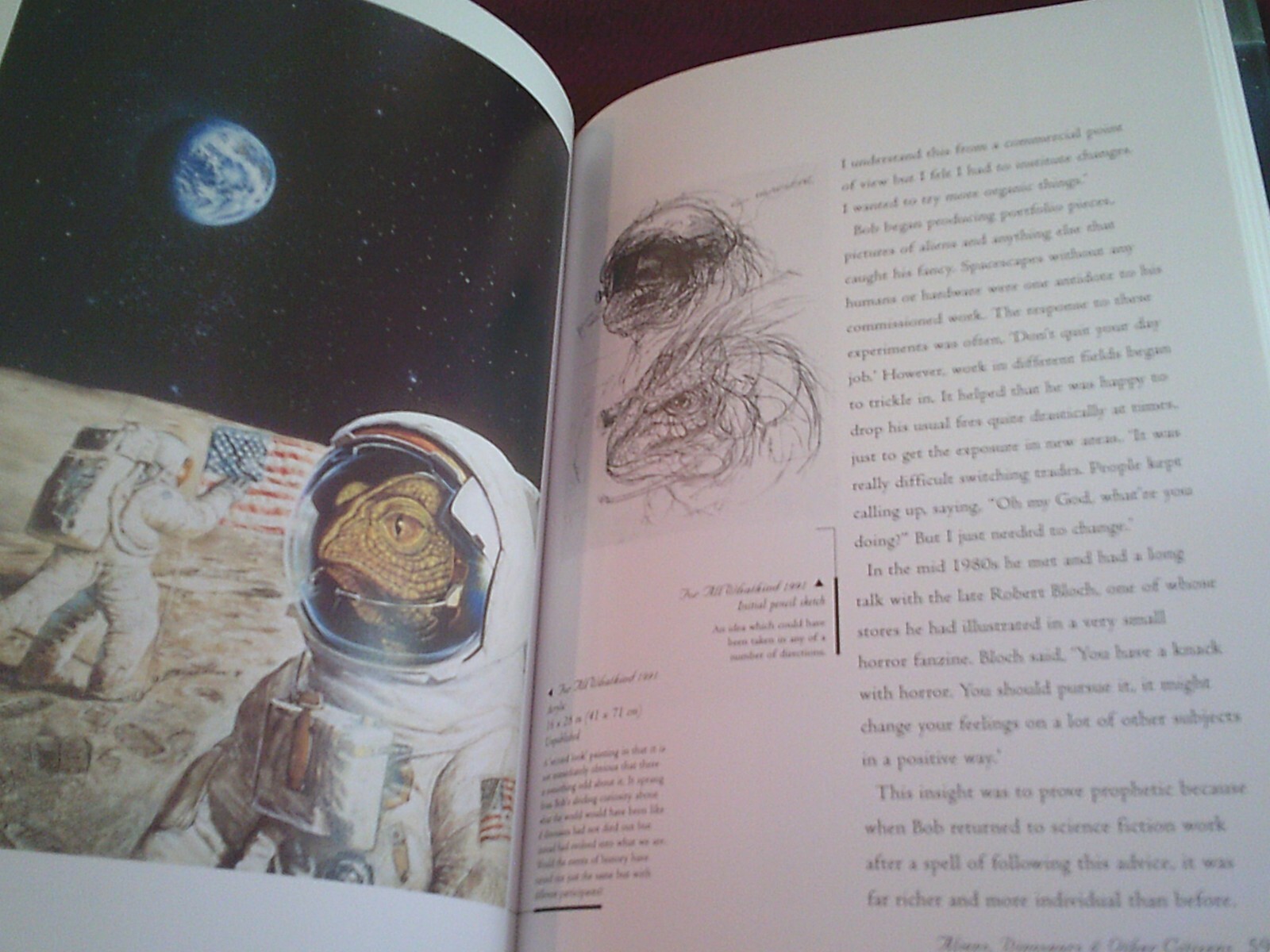 Alien Horizons: The Fantastic Art of Bob Eggleton (1995, Hardcover) SIGNED plate