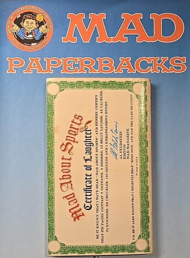 MAD Magazine Paperback Book: MAD ABOUT SPORTS 1977 Warner 7th Print GVG