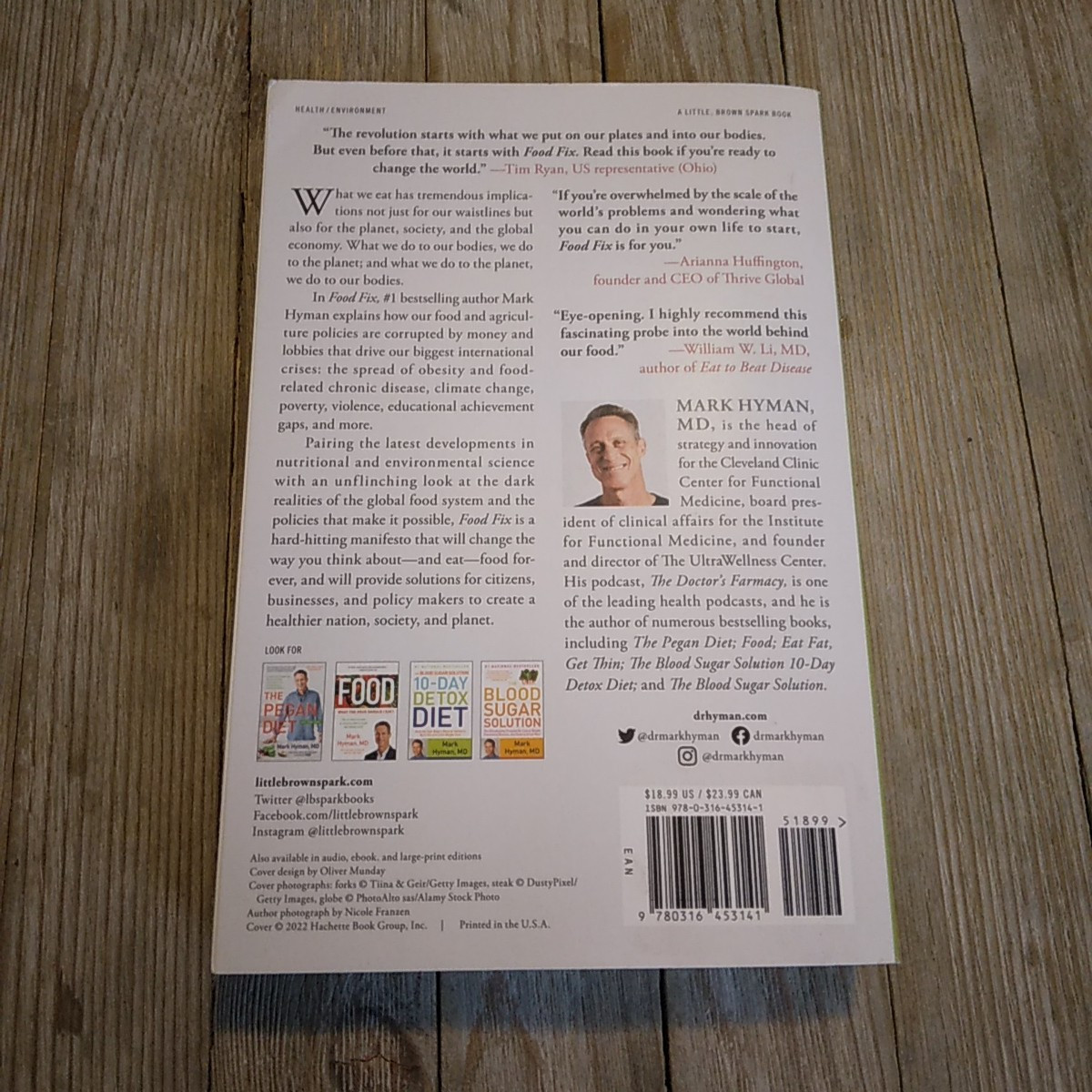 Food Fix By Mark Hyman – New – Paperback Book