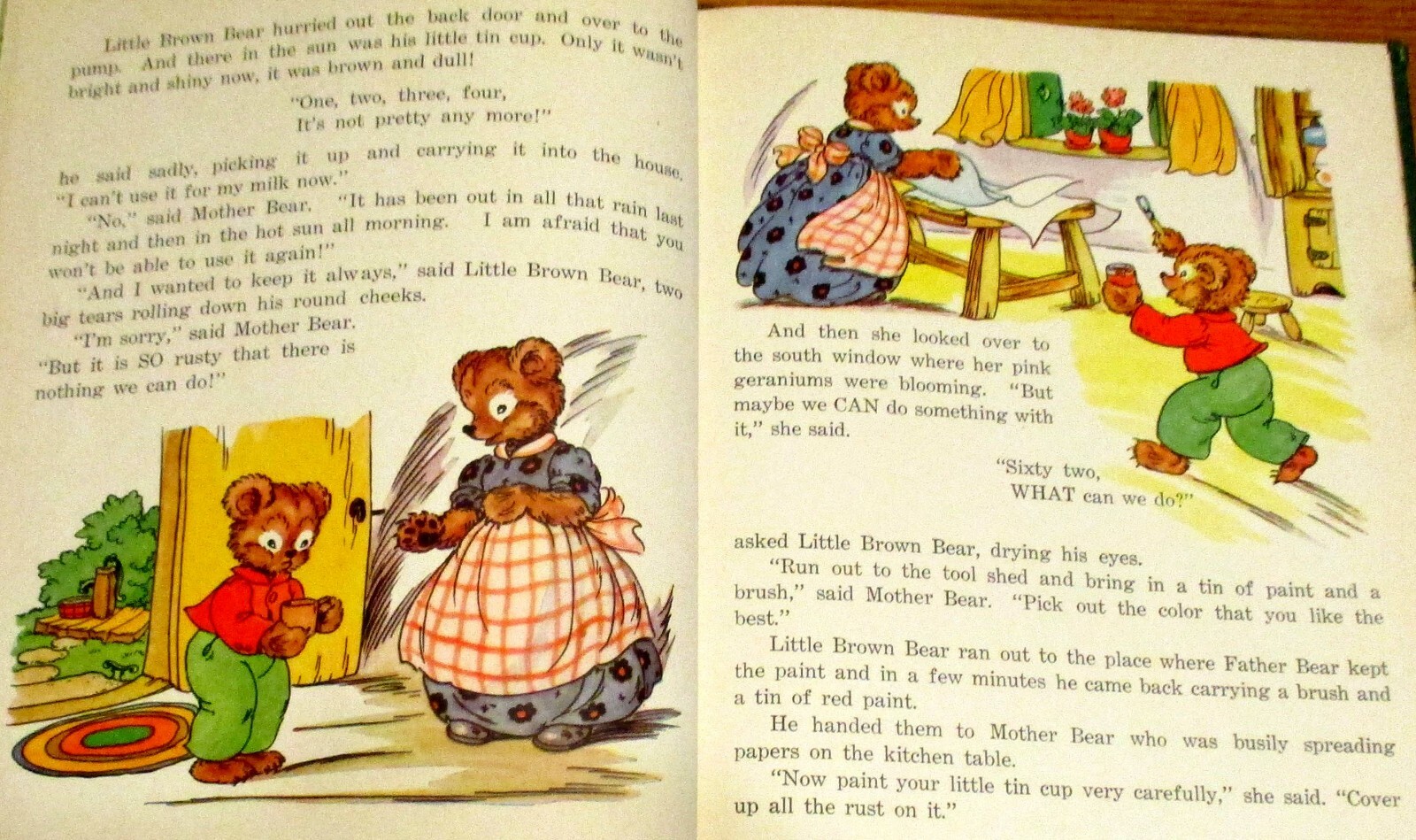 1952 Little Brown Bear And His Friends by Elizabeth Upham H/C 56 pages