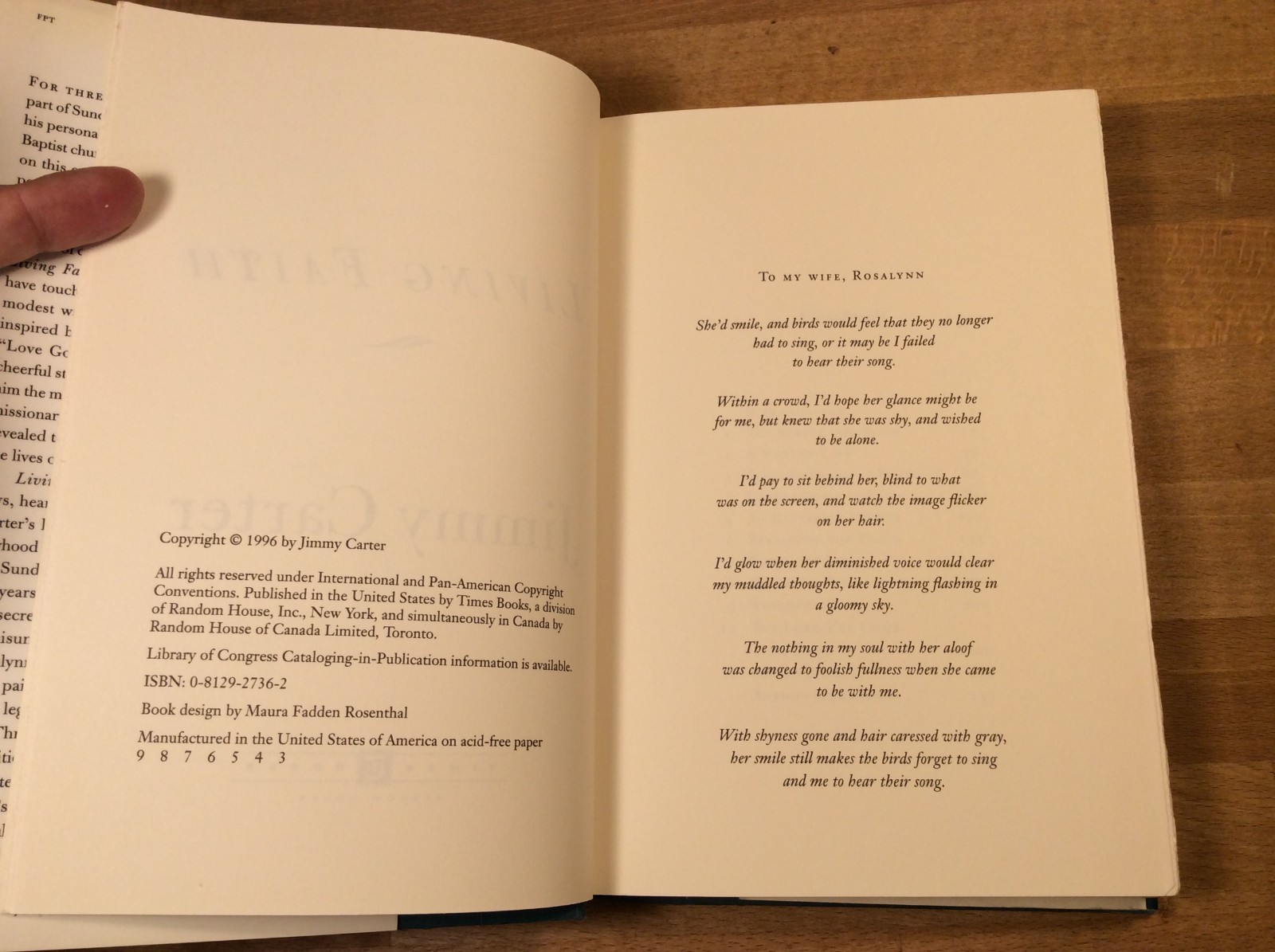 Living Faith, SIGNED Jimmy Carter, Hardcover