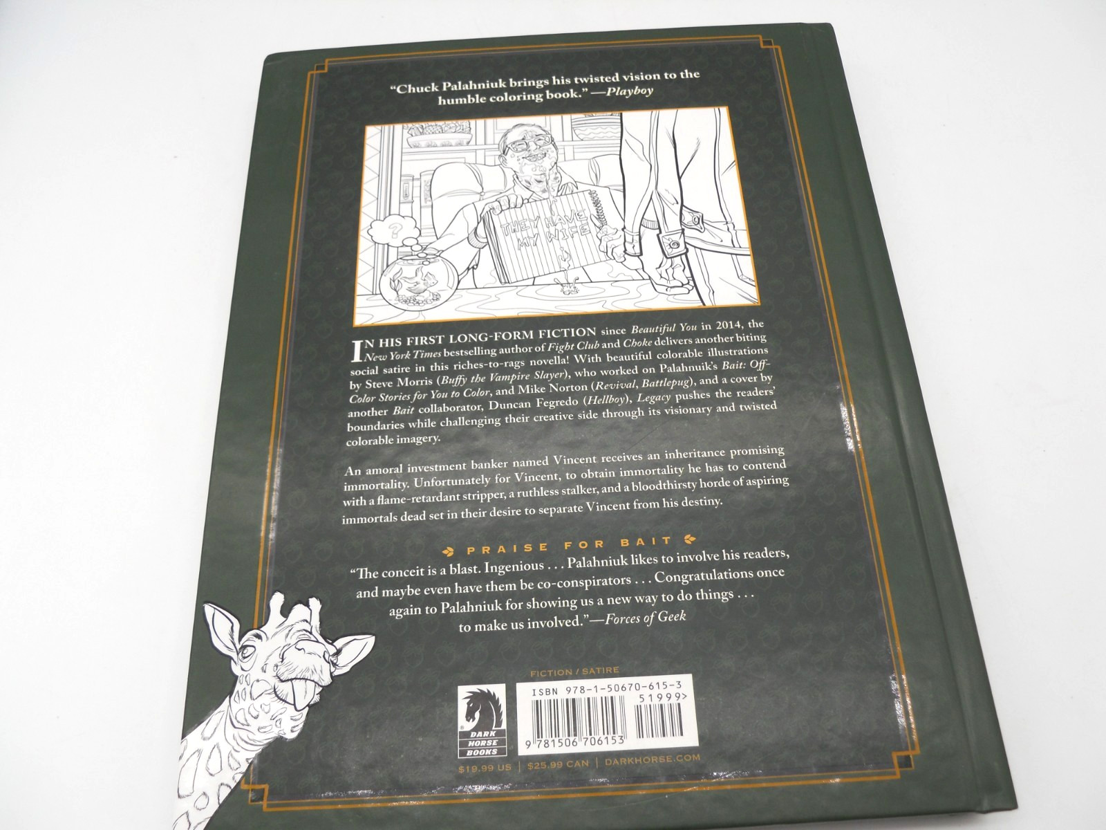Legacy: An Off-Color Novella for You to Color – HC by Chuck Palahniuk Dark Horse
