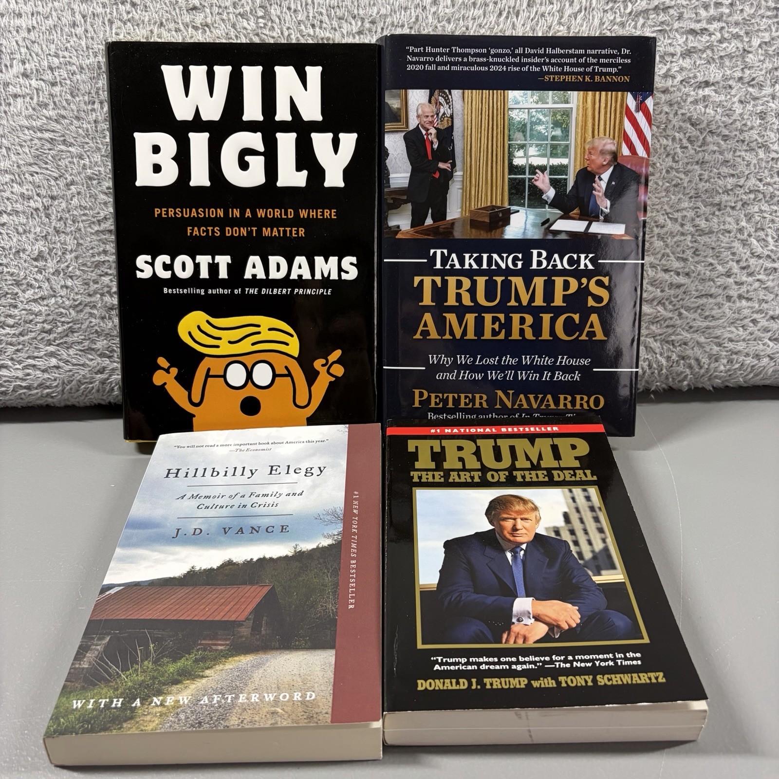 Conservative Politics Book Bundle Hillbilly Elegy Trump Art of the Deal Lot of 4