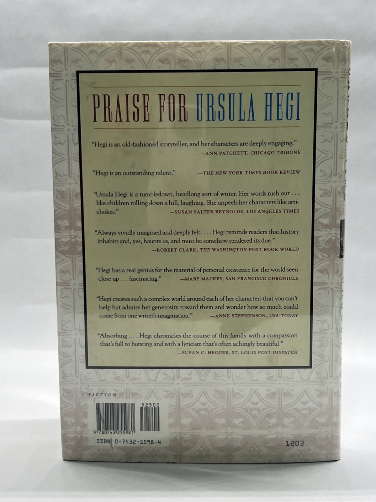 Sacred Time Ursula Hegi 2003 Simon and Schuster First Edition SIGNED