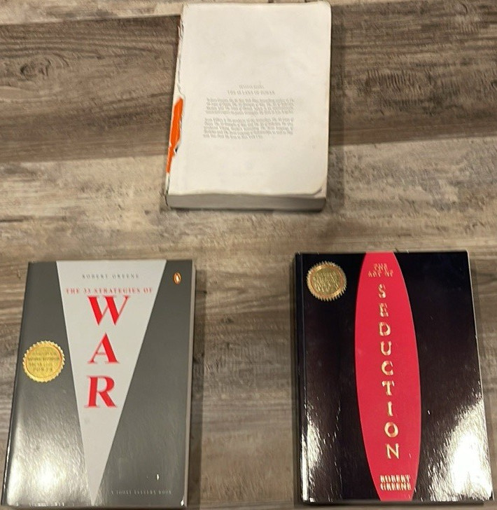 Robert Greene The 33 Strategies of War, Art of Seduction, 48 Laws of Power Books
