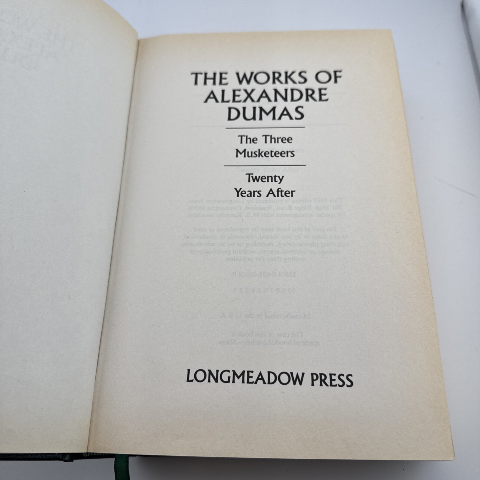The Works Of Alexandre Dumas Longmeadow Press Leather Book