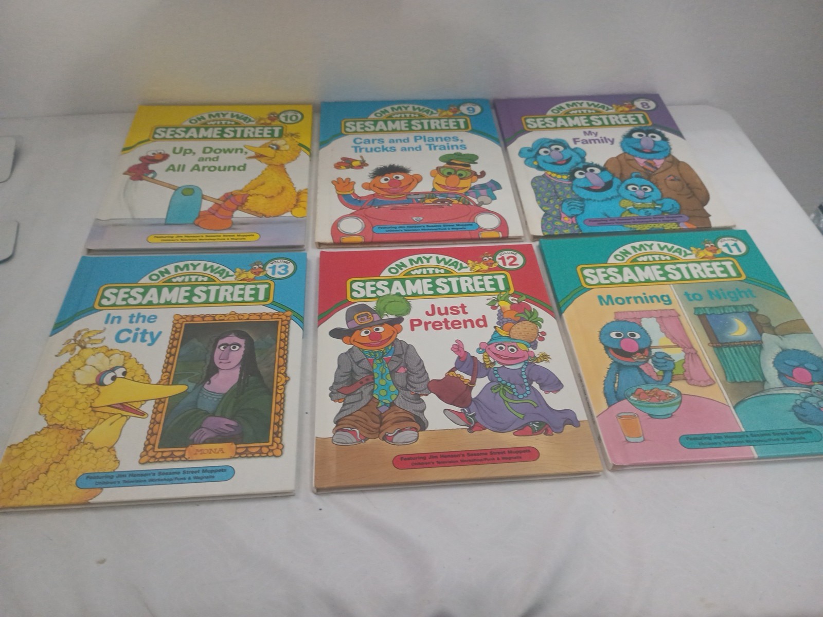 Lot 1989 On My Way With SESAME STREET Vintage Hardcover Books VOLUME #2-15