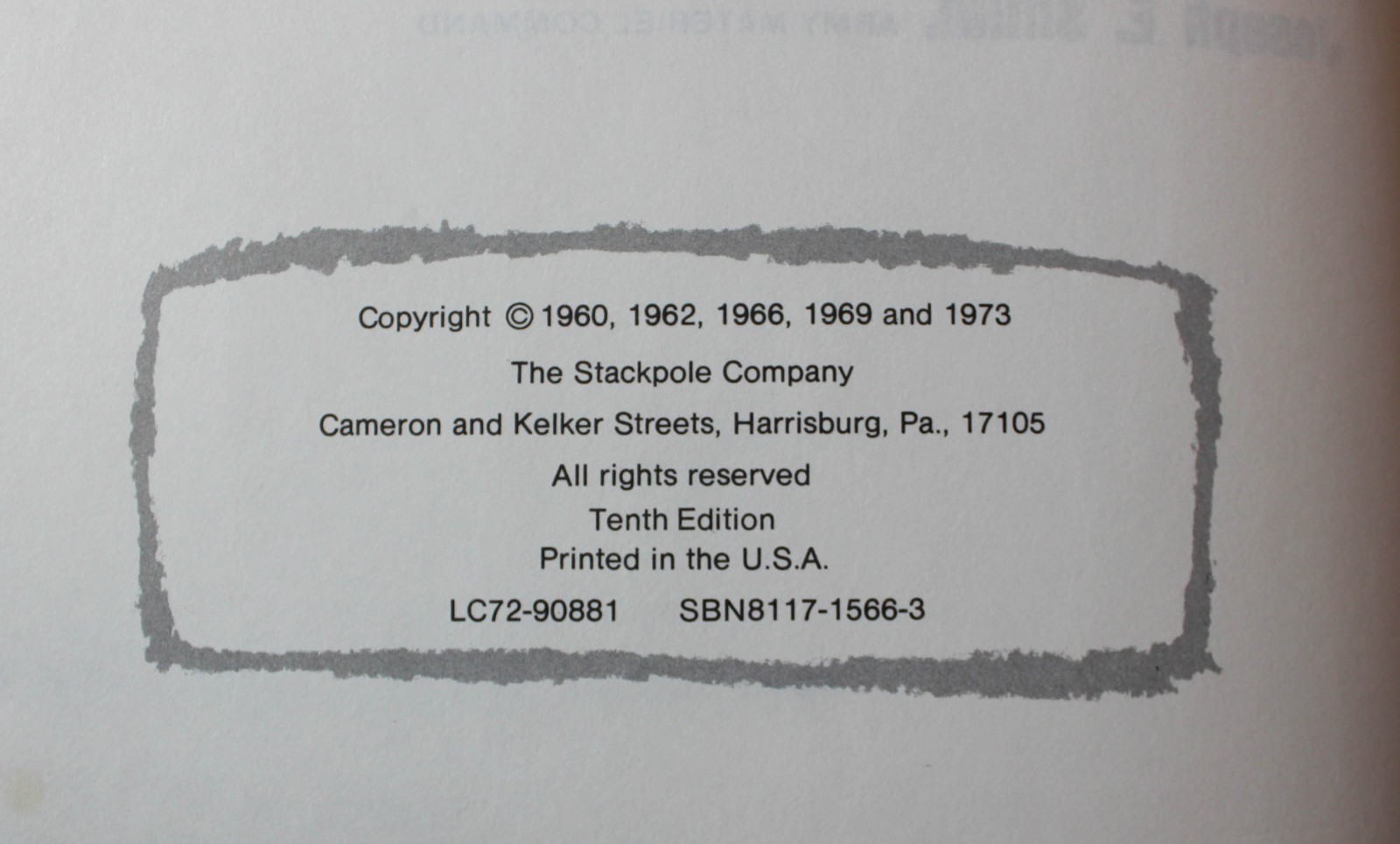 SMALL ARMS OF THE WORLD – 10th Edition 1973 768 pages
