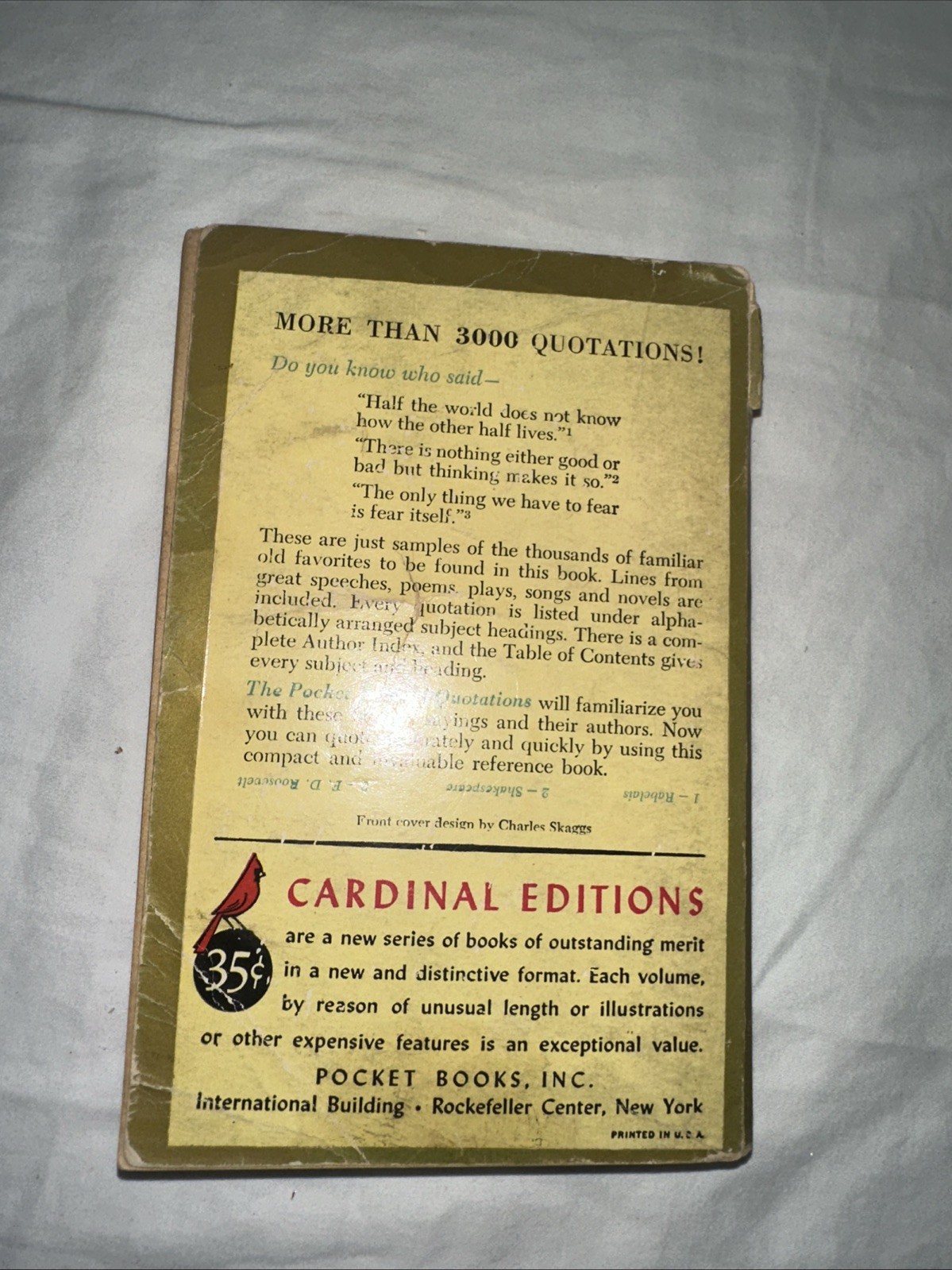 The Pocket Book of Quotations Edited by Henry Davidoff 1952