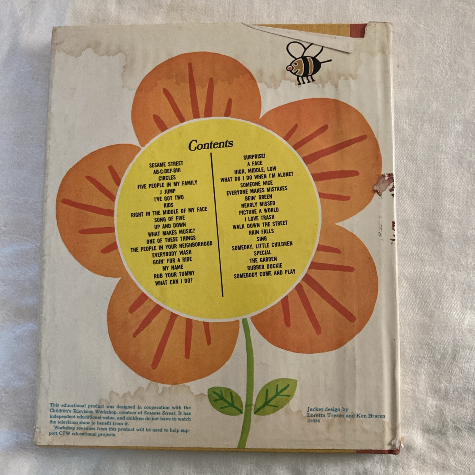 The Sesame Street Song Book Raposo and Moss 1971, Damaged Book Jacket 1st Print