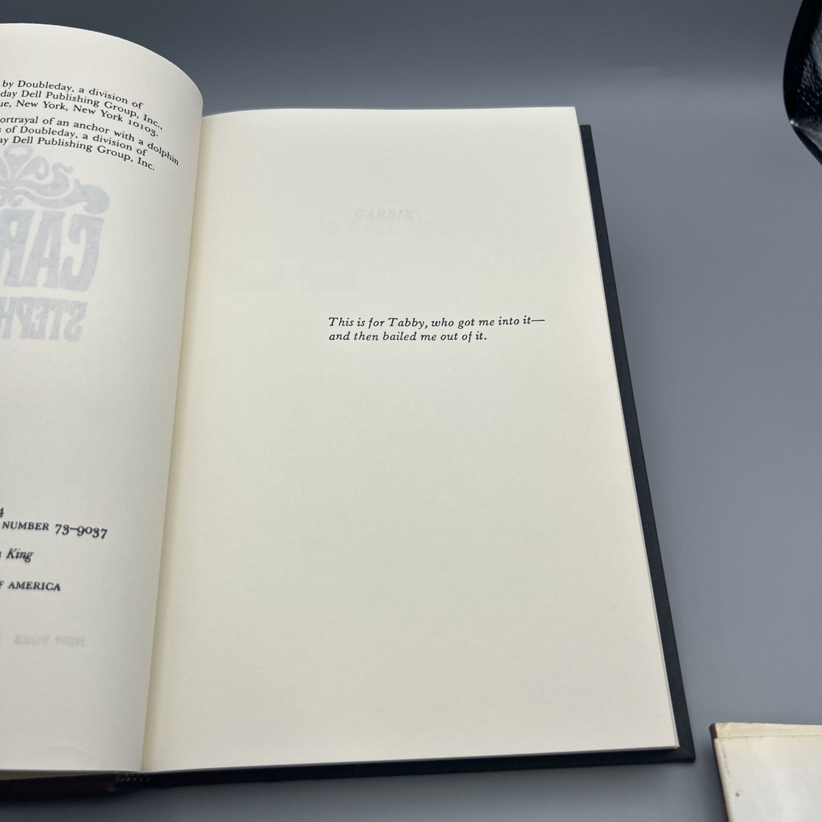 CARRIE by Stephen King First Edition 1974 Doubleday Early Print No Price