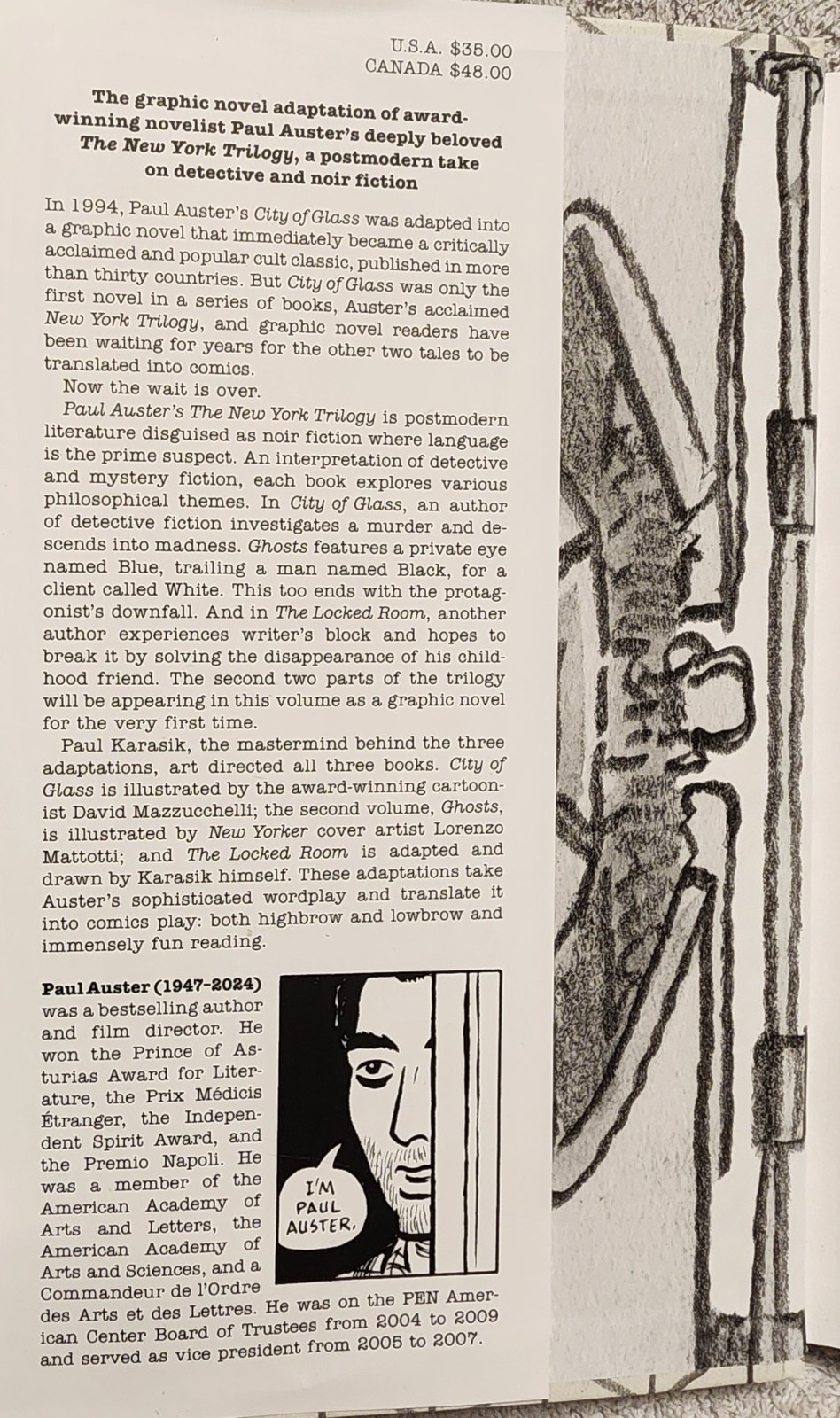Paul Auster The New York Trilogy CITY OF GLASS Ghosts LOCKED ROOM Graphic Novel