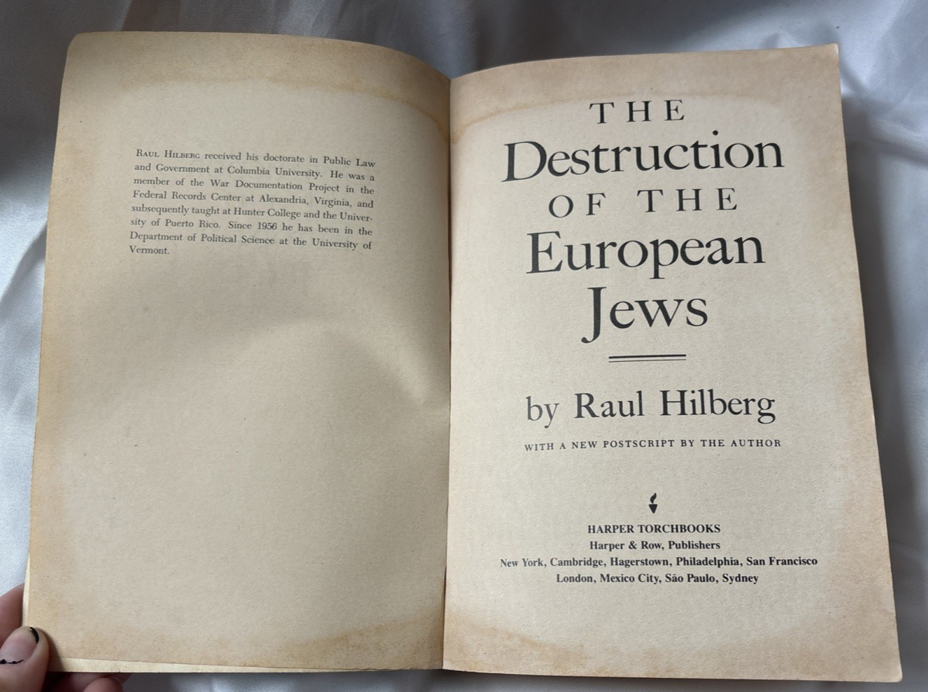 The Destruction of the European Jews 1961 Paperback