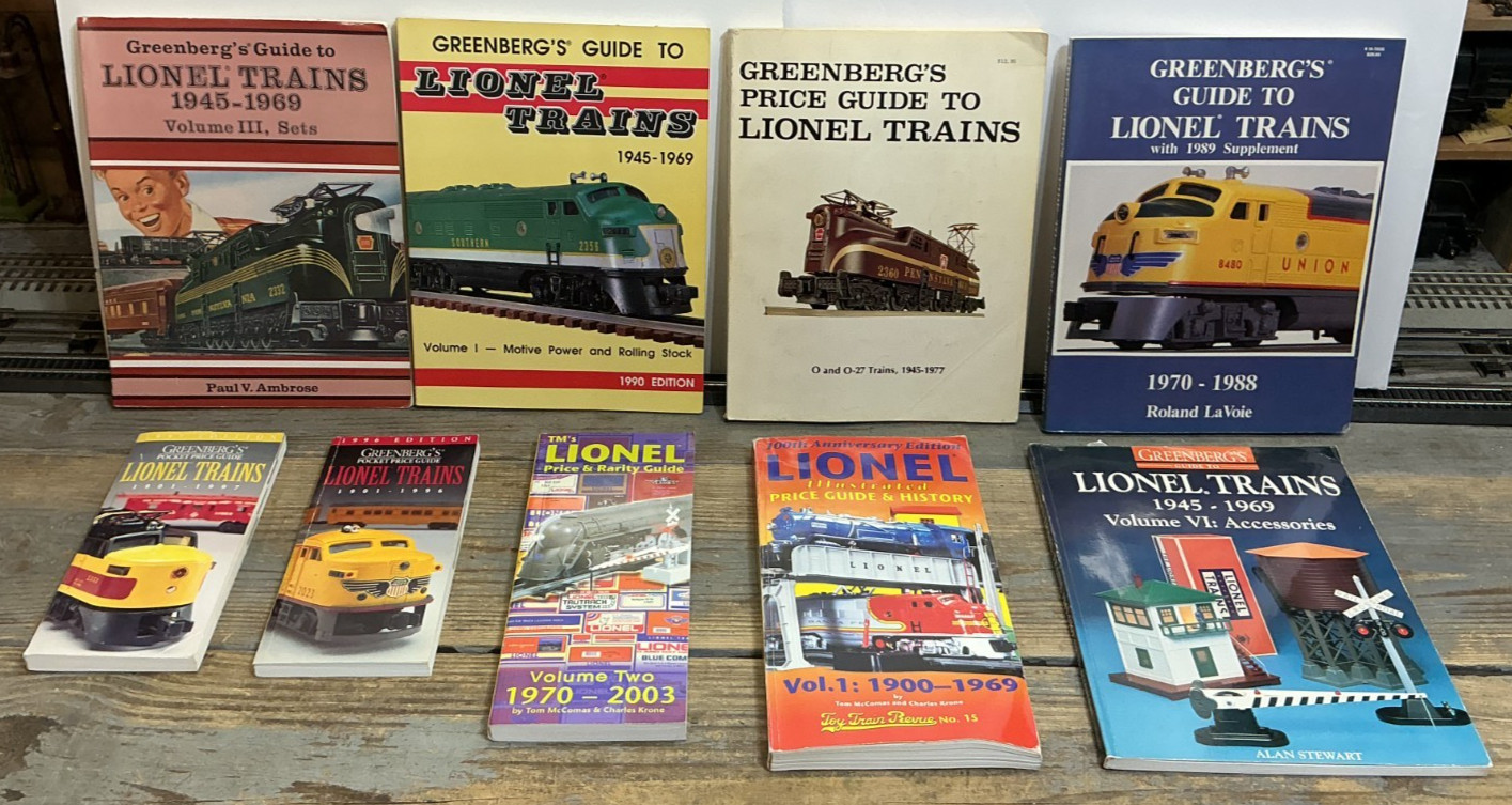 Greenberg’s Guide to Lionel Trains ..SEVERAL VERSIONS AND OTHERS