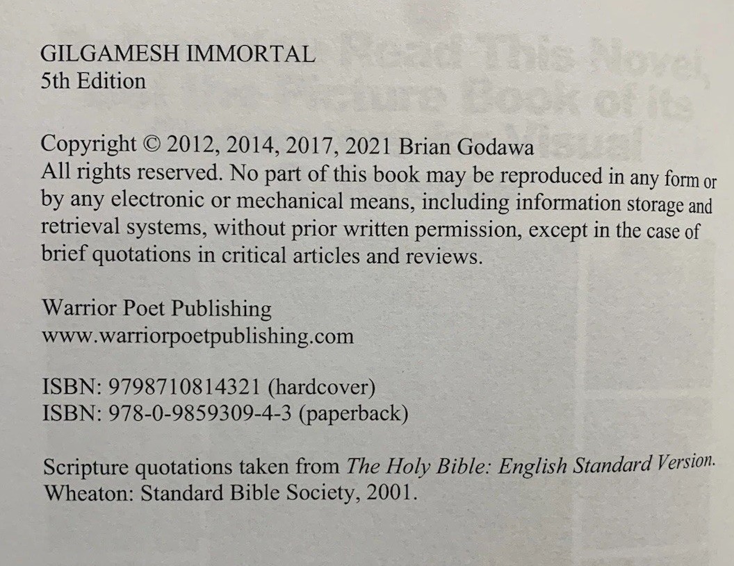 Gilgamesh Immortal (Chronicles of the Nephilim Book 3) by Brian Godawa Hardcover
