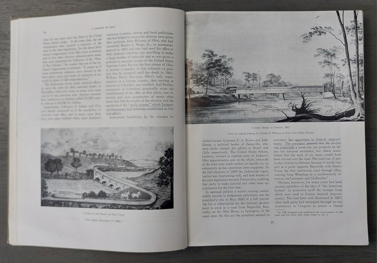 Vintage 1961 „A History of Ohio“ Roseboom/Weisenburger Hardcover