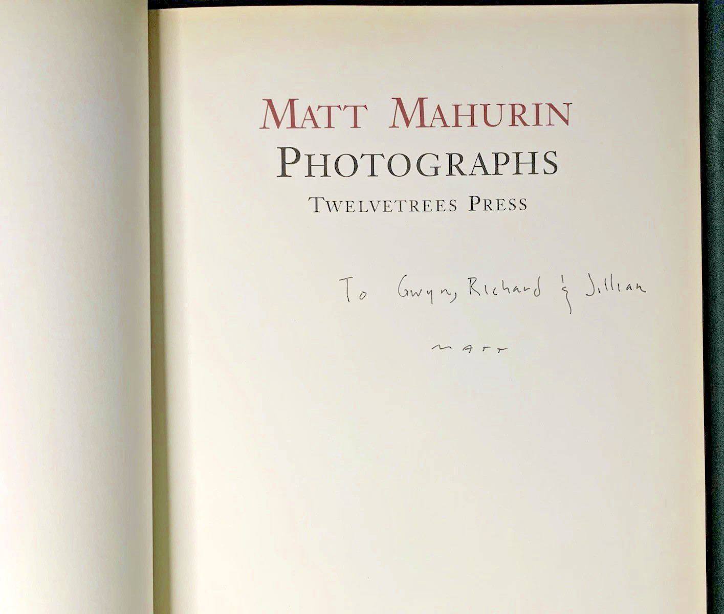 Matt Mahurin SIGNED 1989 Photography 1st Ed Dark Surrealism Nirvana Twelvetrees