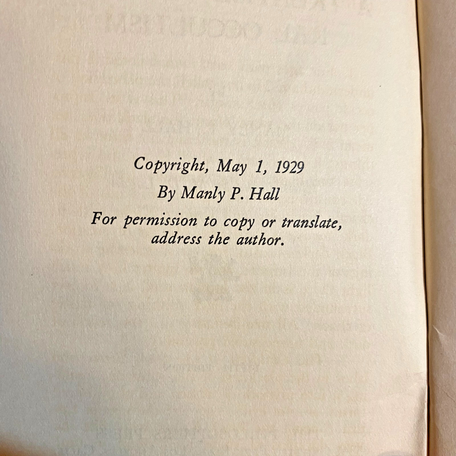 Magic: A Treatise On Natural Occultism by Manly Hall 1939 Paperback 5th Edition