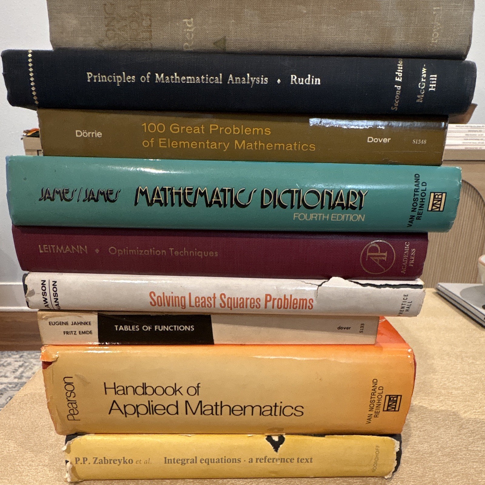 NASA Astrophysicist Math Library Rudin Applied Mathematics Analysis Lot