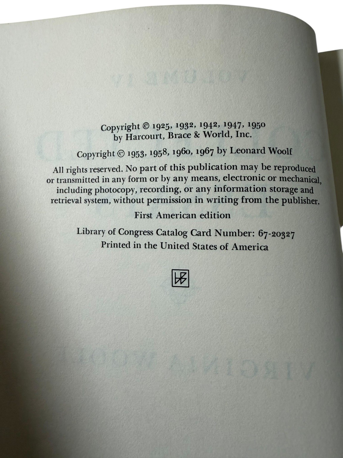 Collected Essays Virginia Woolf 1967 First American Edition Harcourt 4 Vols