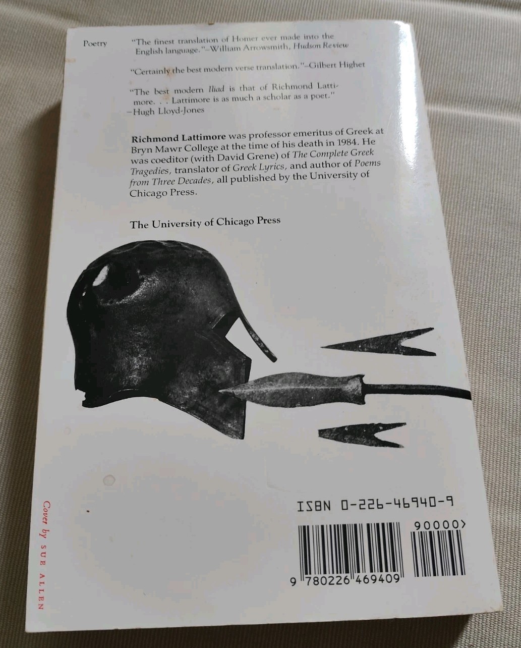 The Iliad of Homer / translated with an introd. by Richmond Lattimore