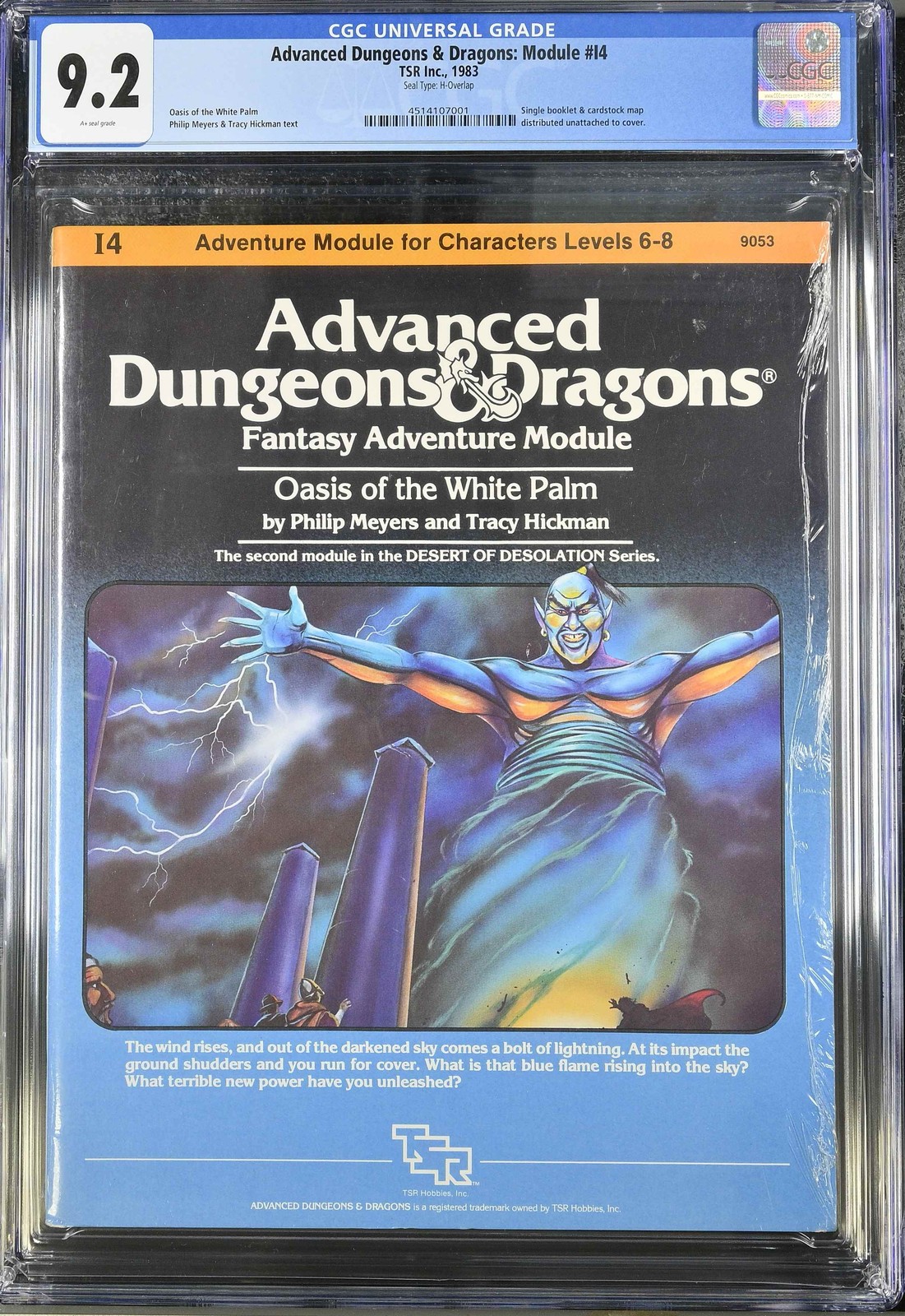 CGC 9.2 I4 Oasis of the White Palm A+ Seal AD&D TSR SW Philip Meyers, Tracy Hick
