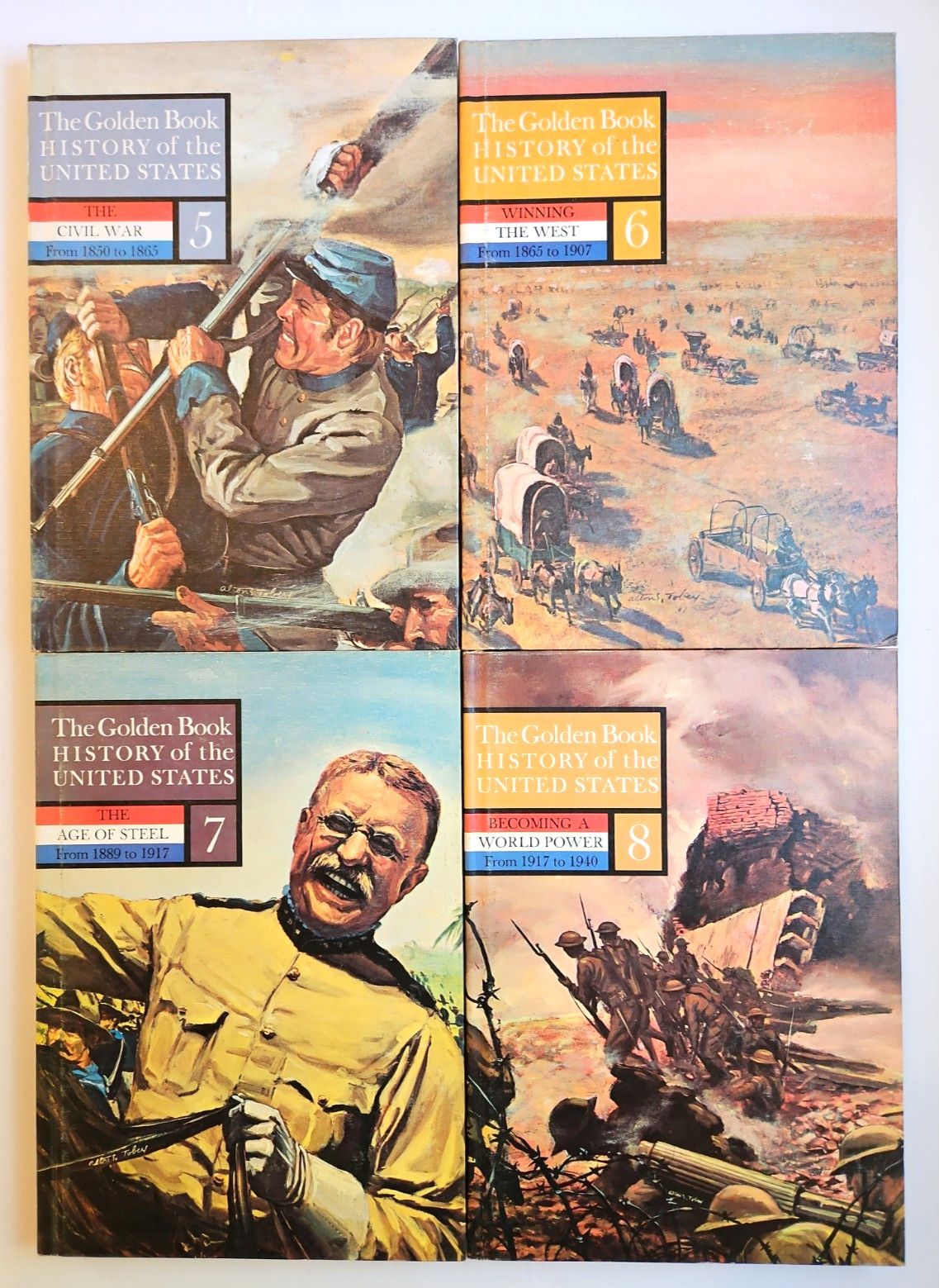 The Golden Book History Of The United States Complete Vol 1-12 1963 Hardcover