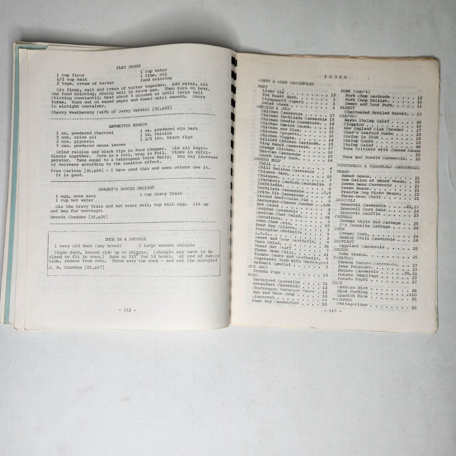 1983 Shaddox Family Cookbook Recipes Collection 8.5 x 11in Spiral Typed Heritage