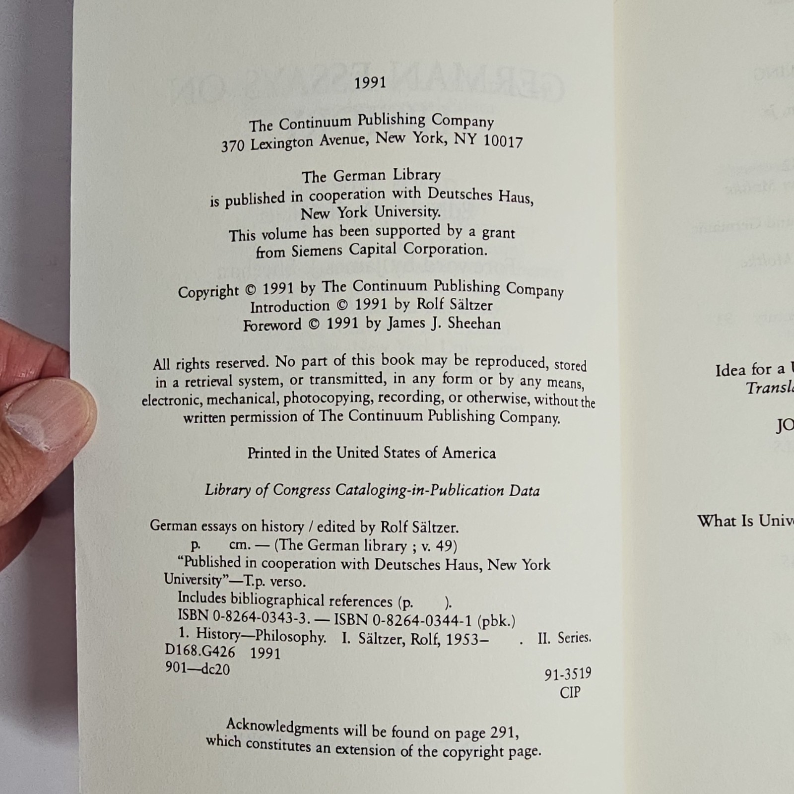 German Library 49: German Essays on History Kant, Herder, Schiller, Hegel, Ranke