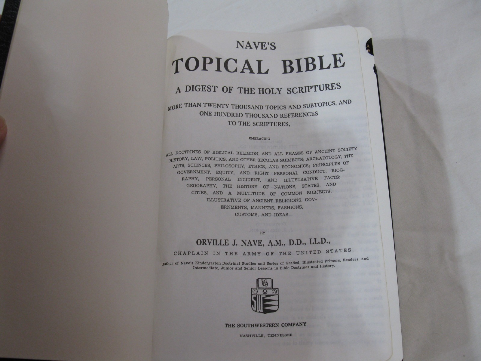 Naves Topical Bible 1962 Digest Of Holy Scriptures Thumb Indexed Vintage