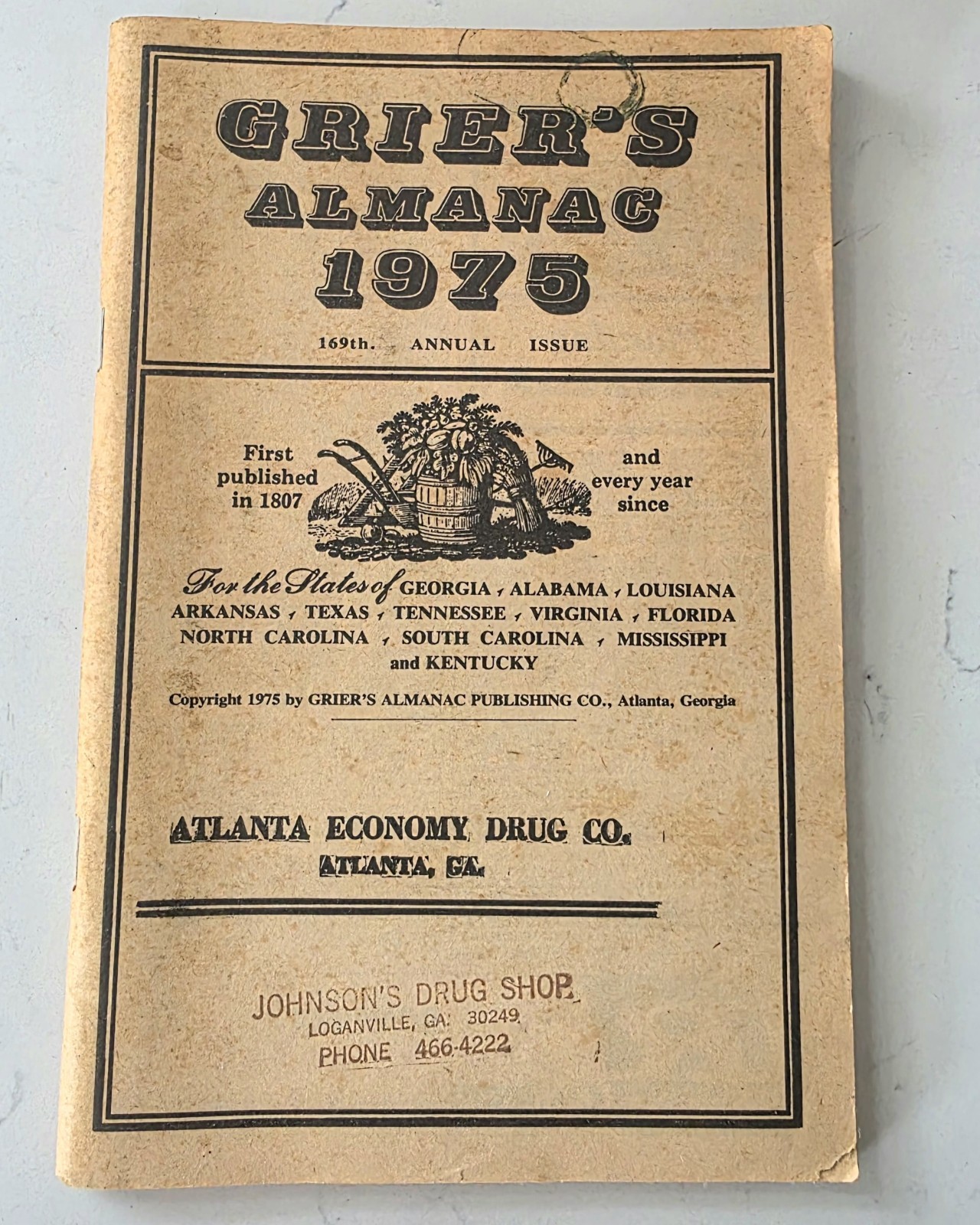 Grier’s Almanac 1975 Magazine Book 169th Annual Issue 112 pages (tight) Age disc