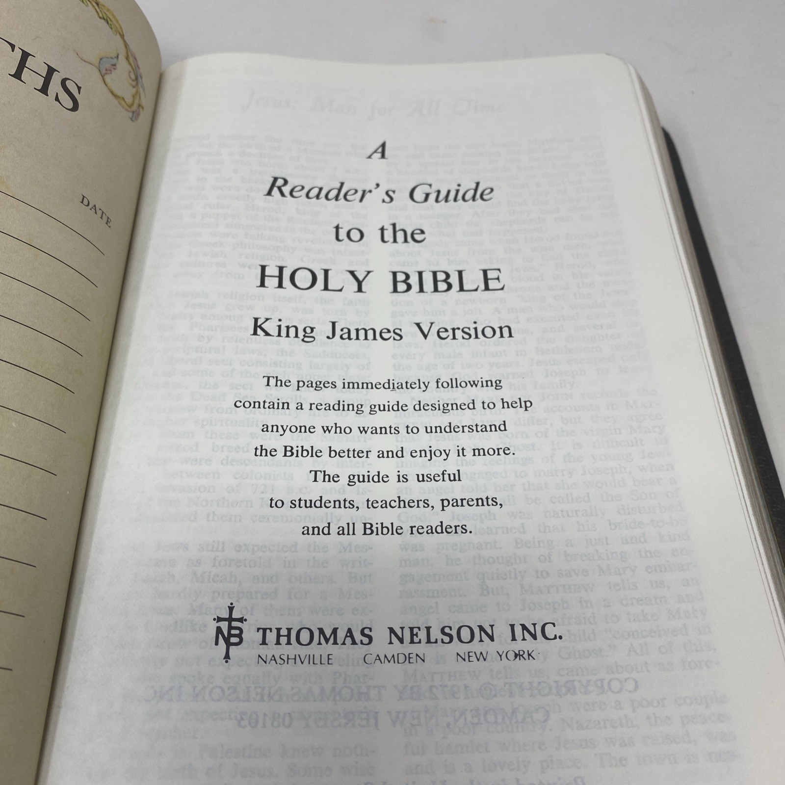 Holy Bible KJV Reference Edition 1976 Nelson Red Letter Giant Print PREOWNED