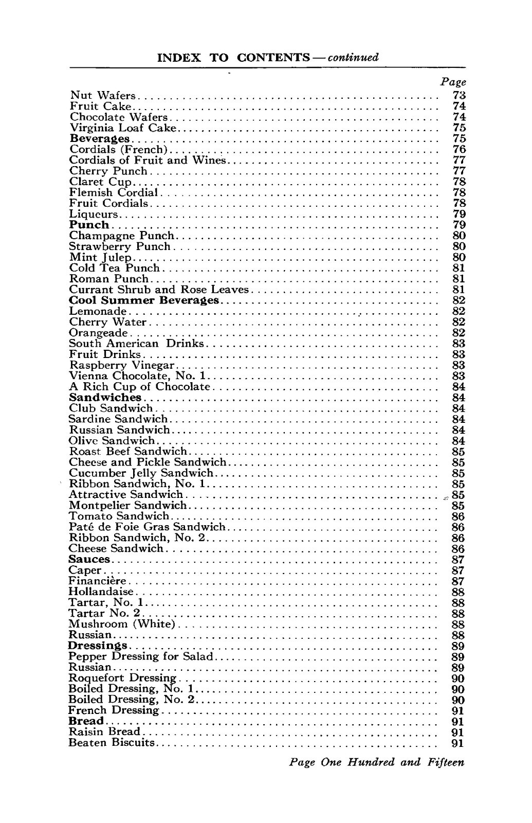 1915 Government House Vintage Cook Book 120 Pages