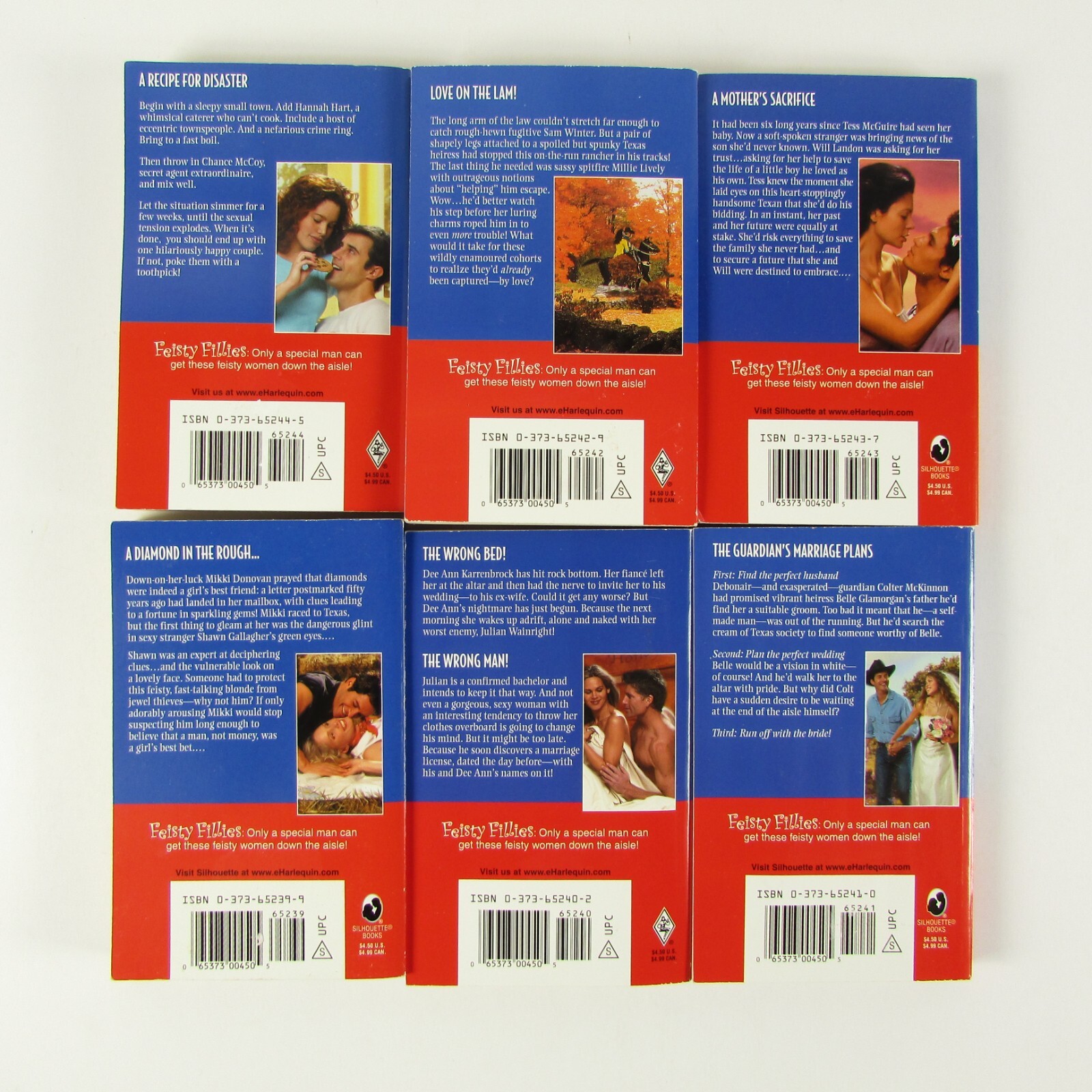 Lot of 6 Vintage Texas Love Stories Feisty Fillies Paperback Books