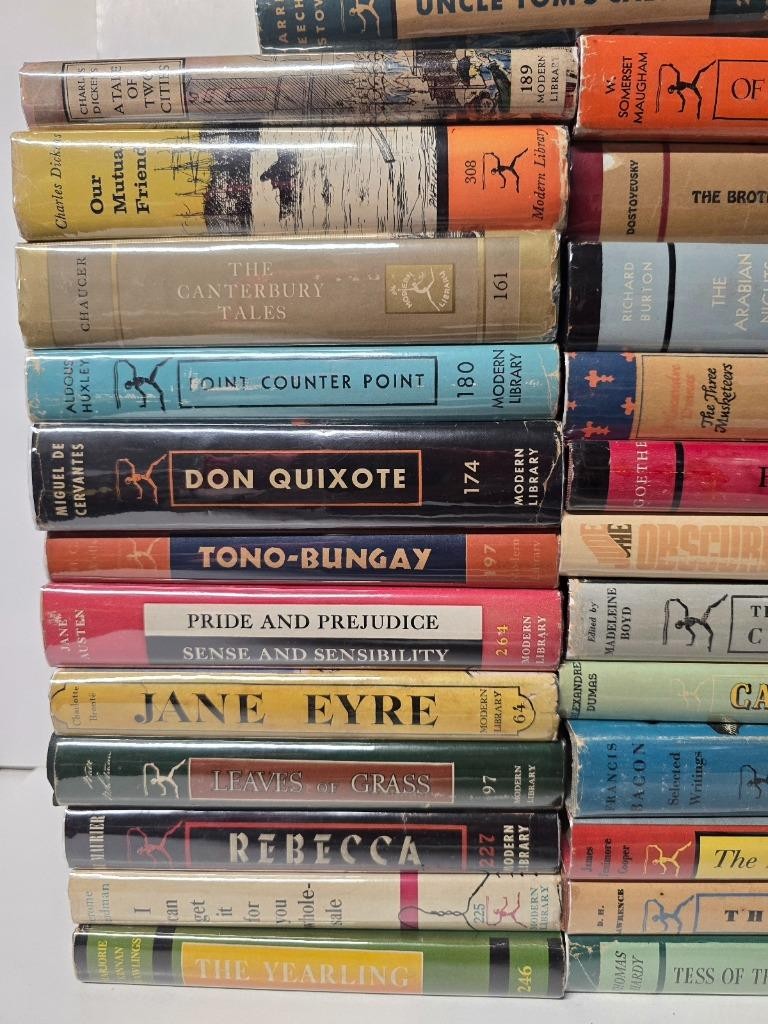 25 MODERN LIBRARY BOOKS CLASSICS BEST SELLERS UNCLE TOM’S CABIN, DICKENS AUSTEN