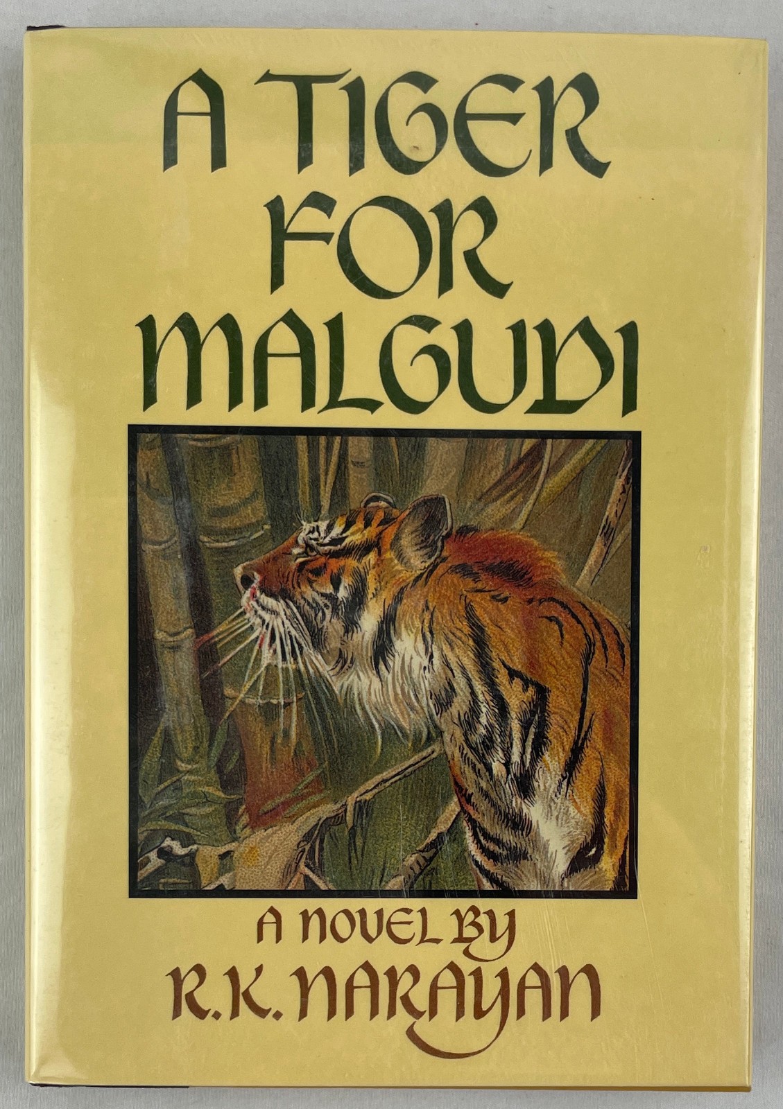 A Tiger for Malgudi, R.K. Narayan, 1983, 1st US Edition, Indian Literature, HCDJ