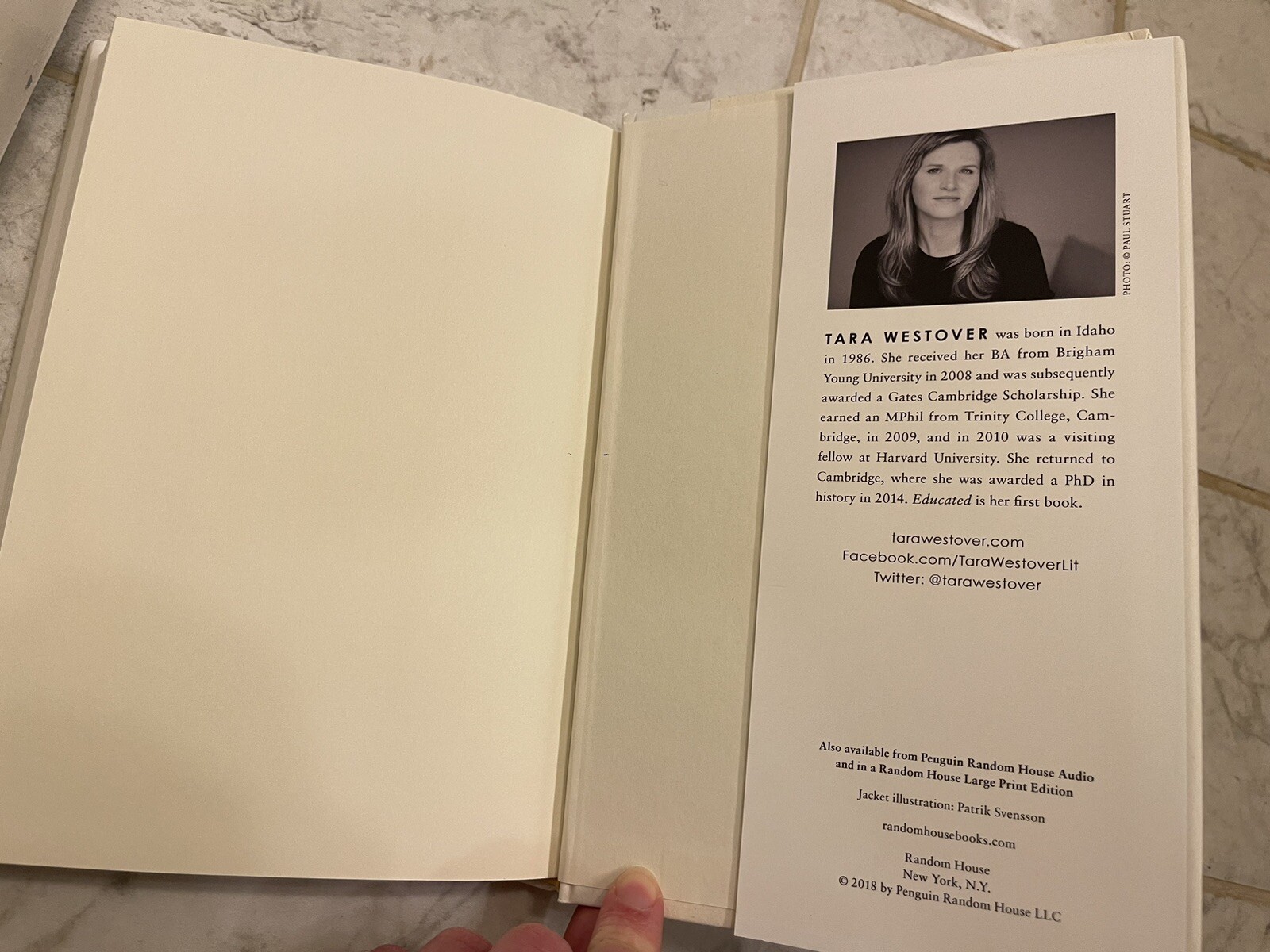 Educated A Memoir : Tara Westover NYT Best Book Very Good Hardcover 2018 Nonfic