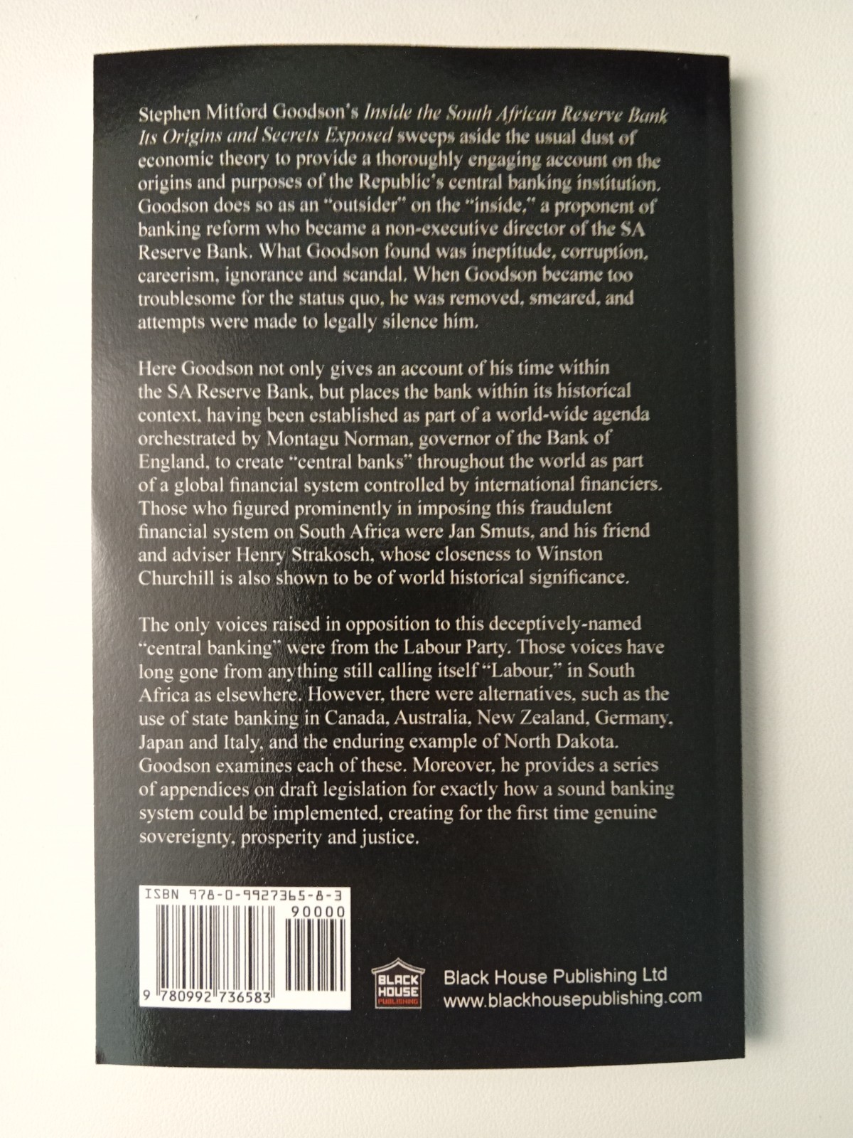 Inside the South African Reserve Bank by Stephen Goodson PB