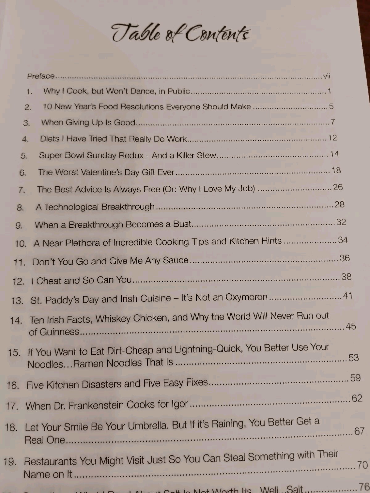COOKING OUTSIDE THE LINES: MUSINGS OF AN EXTEMPORANEOUS By Warren Caterson