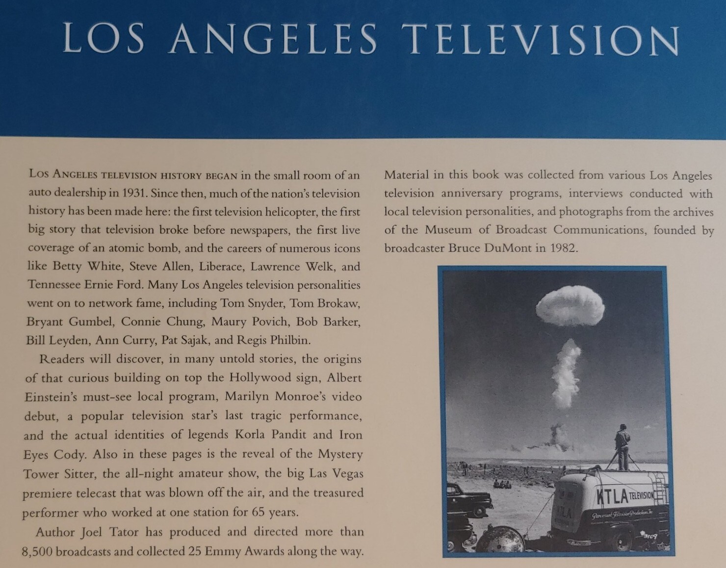 LIKE NEW! Los Angeles Television, Museum of Broadcast Communications, Tom Brokaw