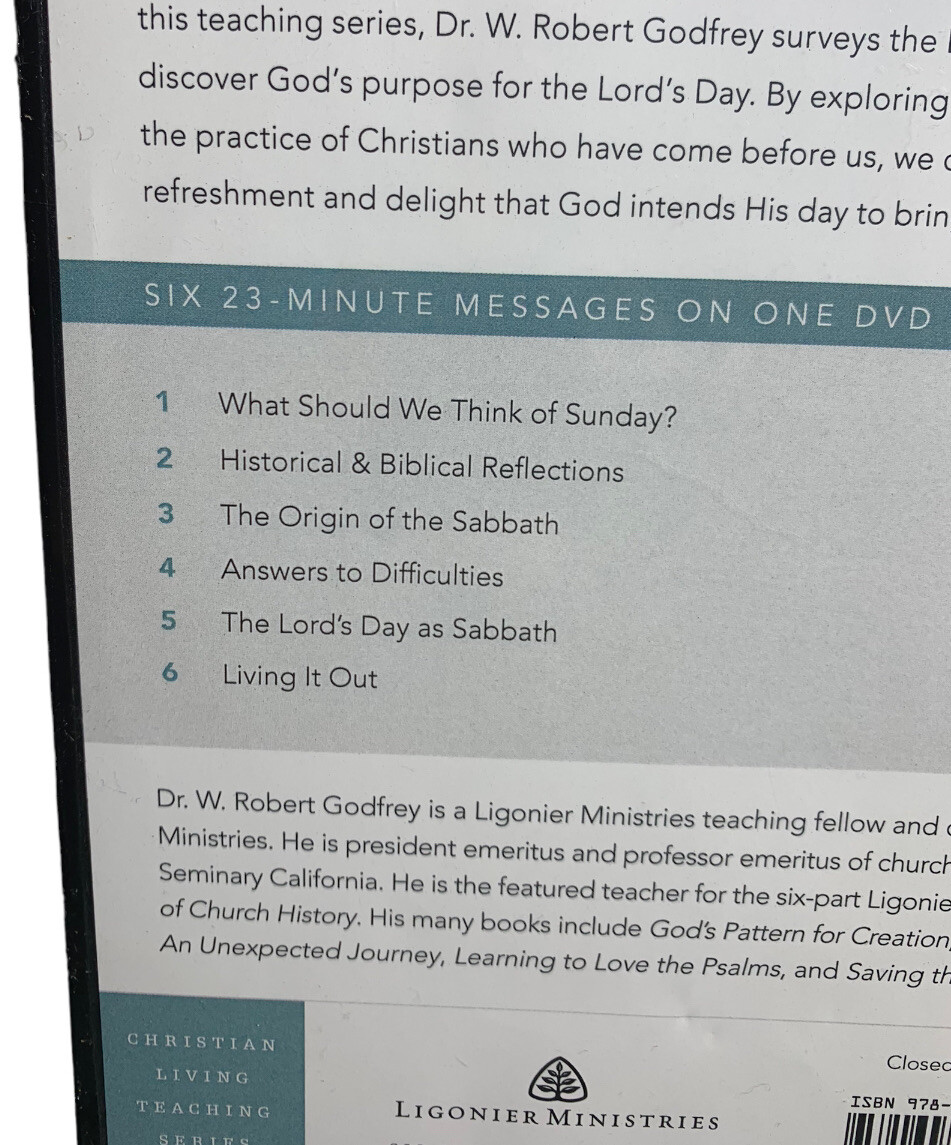 Lord’s Day: Sabbath Worship & Rest – W. Robert Godfrey (DVD) – New!!