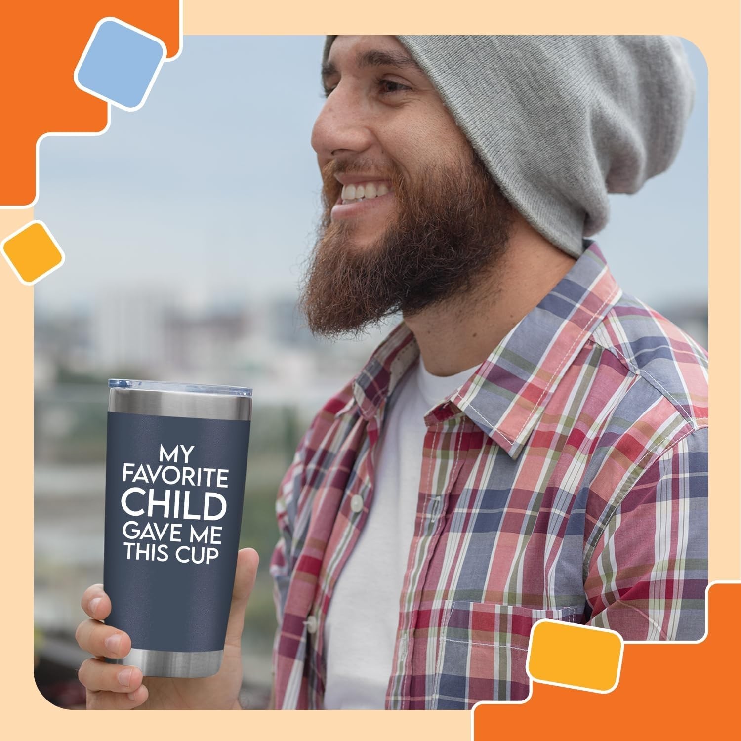 Dad Birthday Gift – 20oz Tumbler for Father, Bonus Dad
